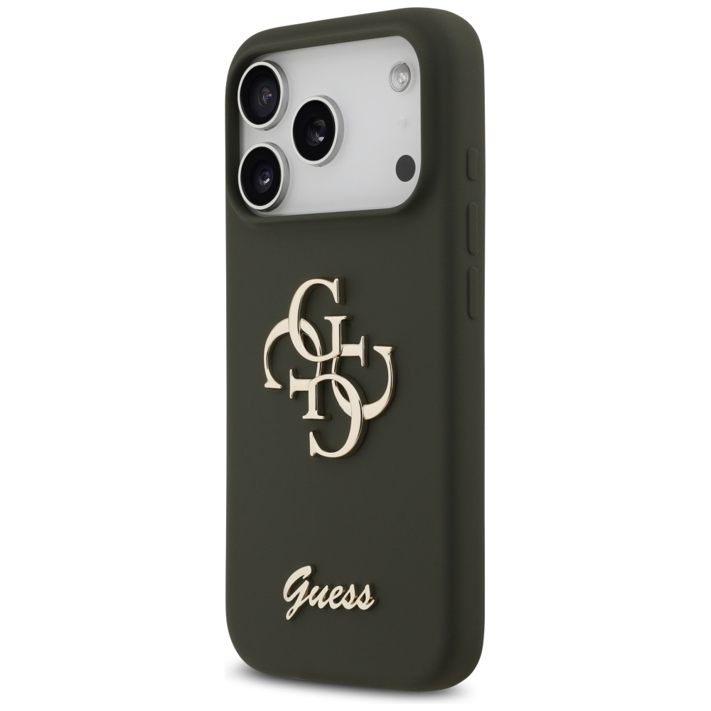 Guess silikona maciņš Big 4G Script iPhone 17 Pro - zaļš | Phone Case Cover (0)