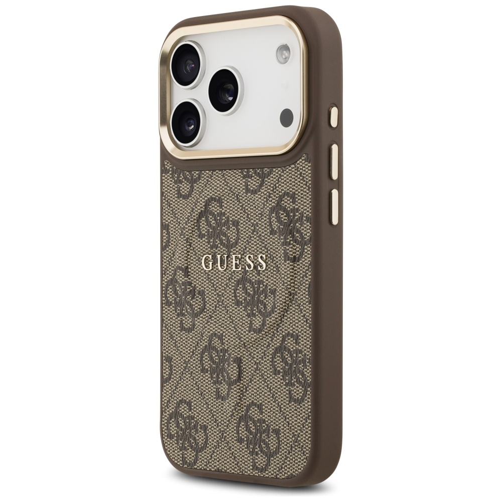 Guess 4G PU Classic Logo MagSafe Maciņš ar MagSafe iPhone 17 Pro tālrunim – brūns | Phone Case Cover (0)
