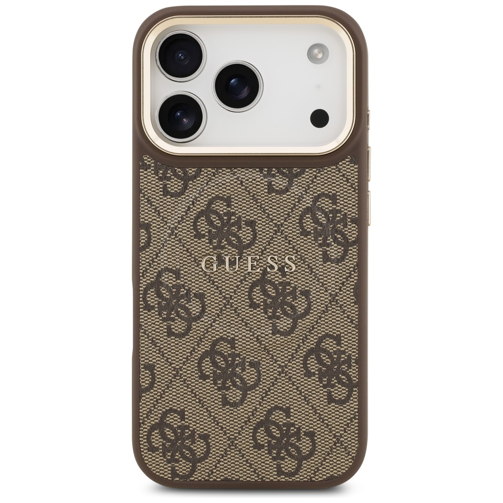 Guess 4G PU Classic Logo MagSafe Maciņš ar MagSafe iPhone 17 Pro tālrunim – brūns | Phone Case Cover (1)