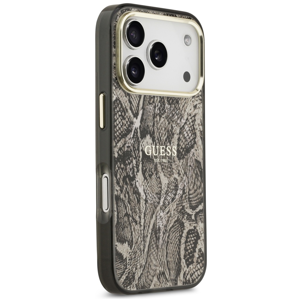Guess Python raksta MagSafe vāciņš iPhone 17 Pro telefonam – brūns | Phone Case Cover (2)