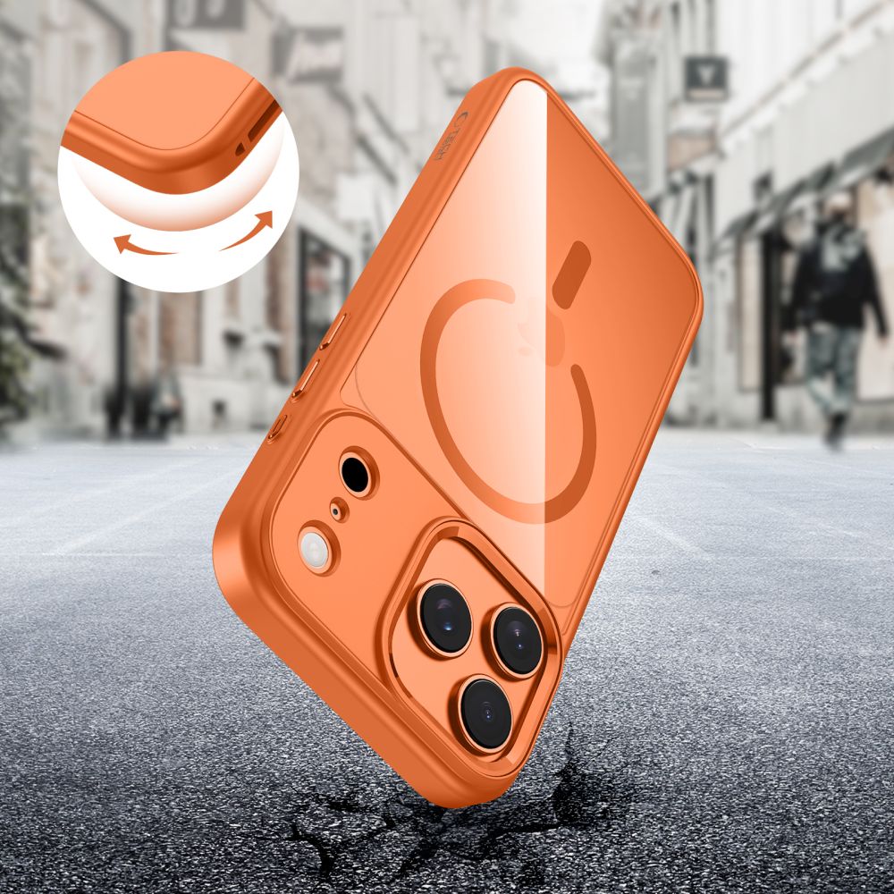 Tech-Protect MagMat MagSafe maks iPhone 17 Pro – caurspīdīgi oranžs | Phone Case Cover (3)