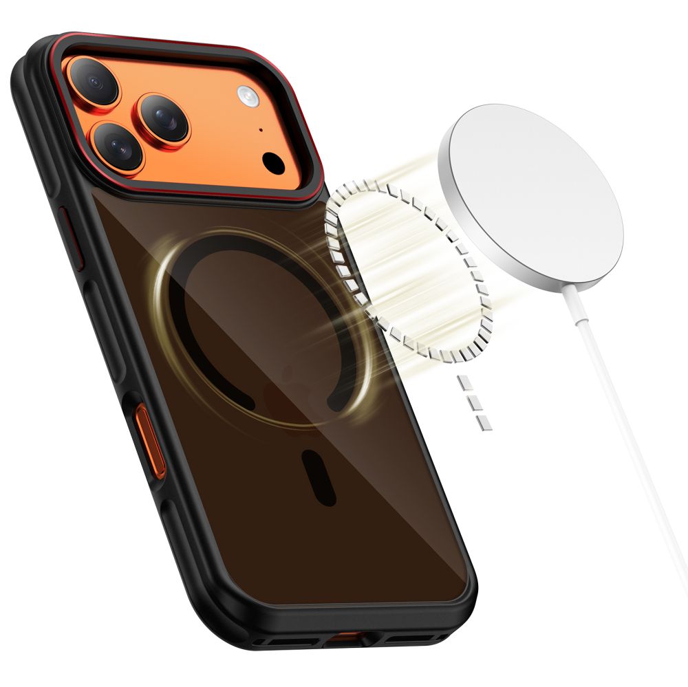 Tech-Protect MagHybrid MagSafe vāciņš iPhone 17 Pro – melns un sarkans | Phone Case Cover (1)
