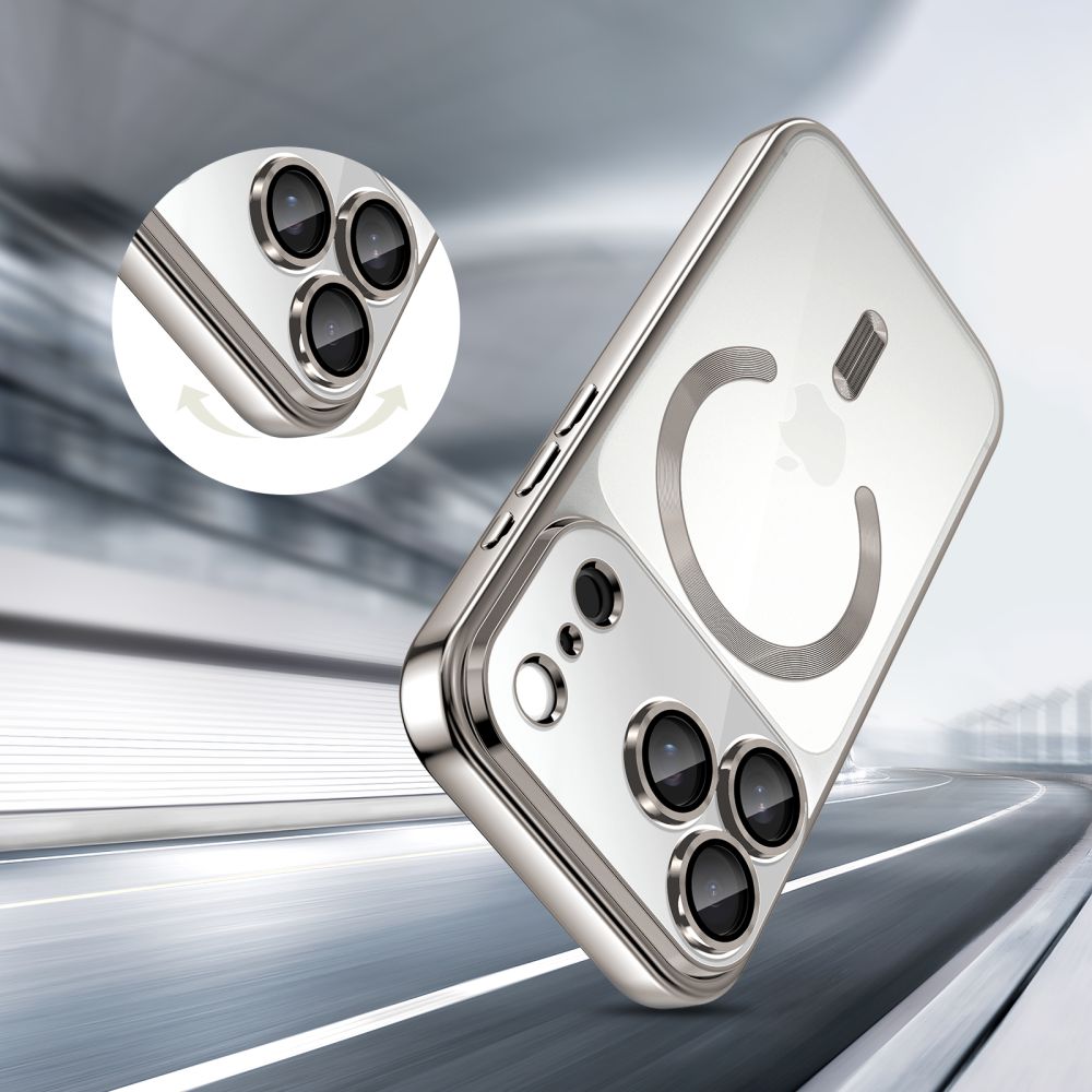 Tech-Protect MagFlex MagSafe vāciņš iPhone 17 Pro – caurspīdīgs sudrabs | Phone Case Cover (2)