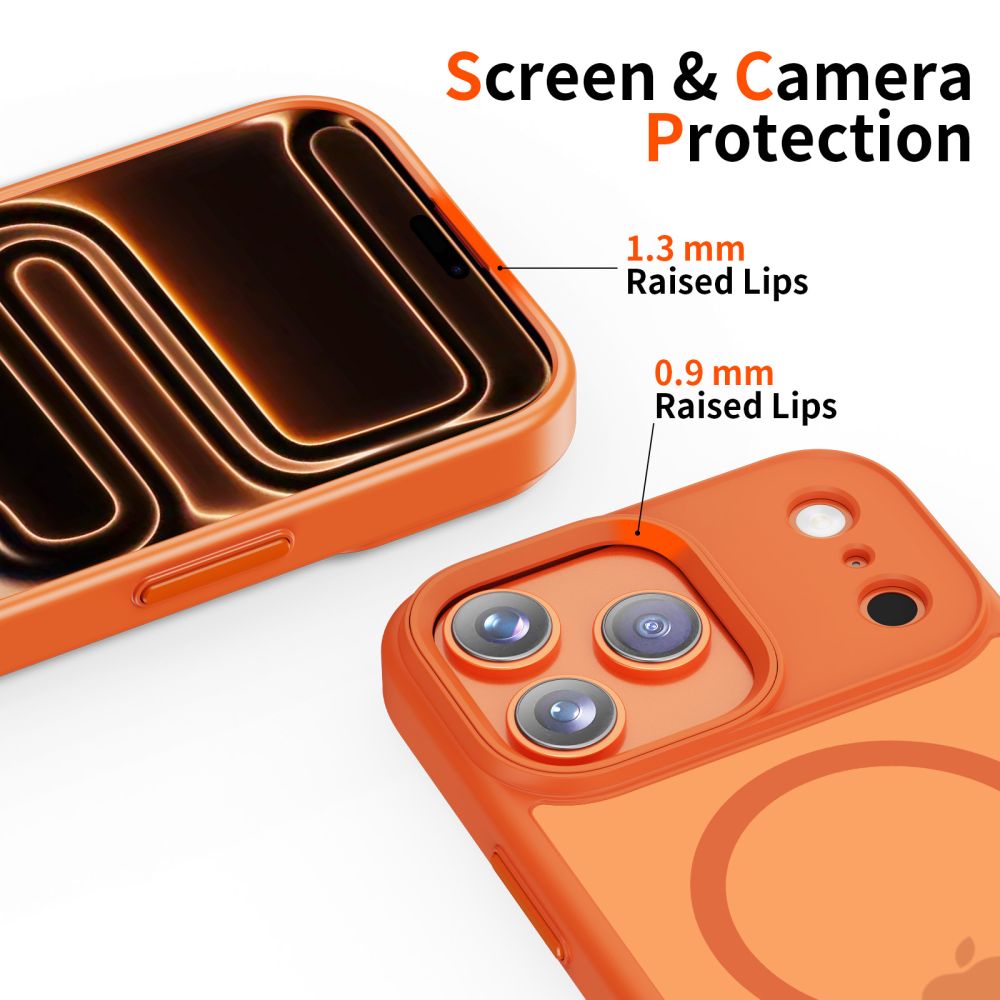 Tech-Protect MagMat MagSafe vāciņš iPhone 17 Pro tālrunim – oranžs | Phone Case Cover (1)