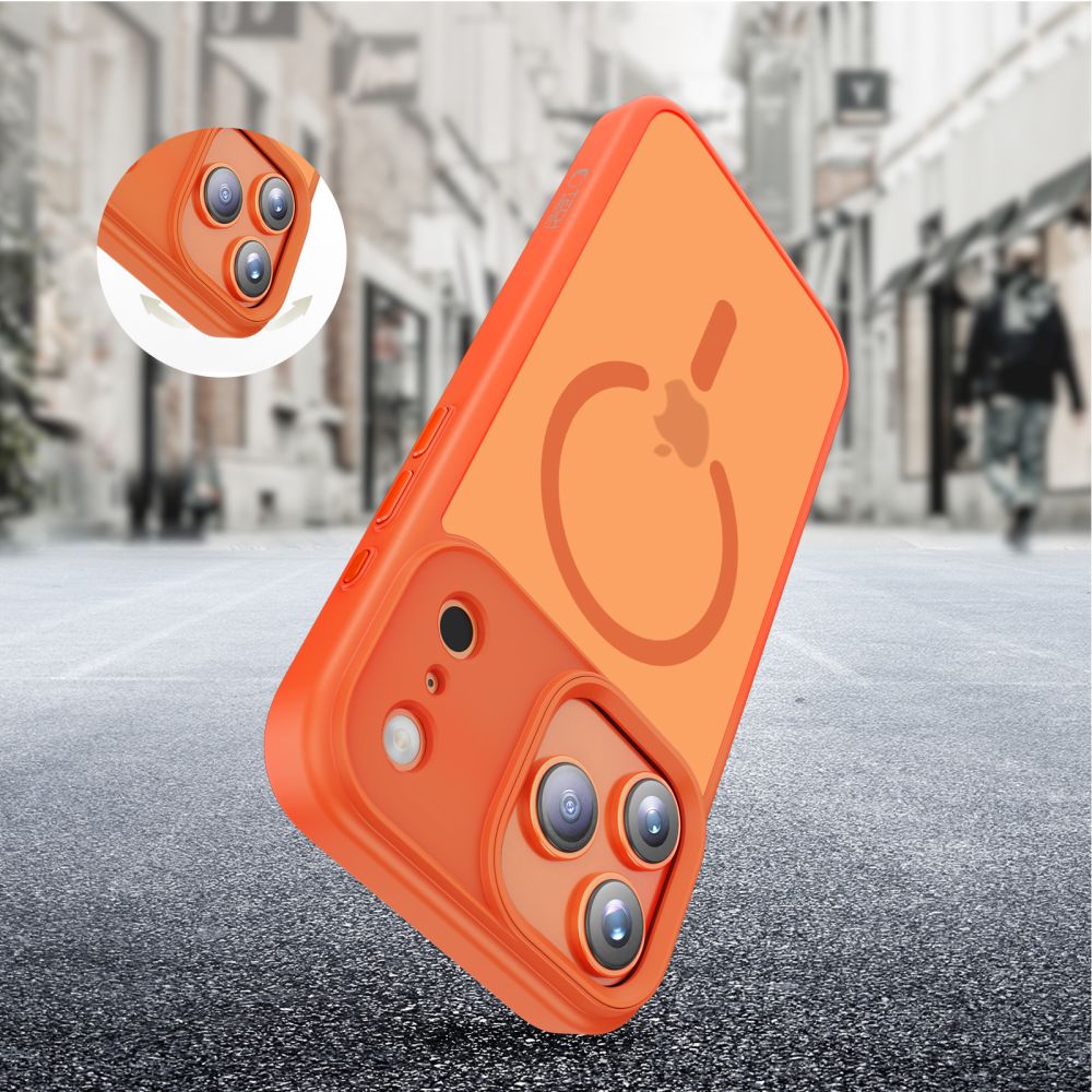 Tech-Protect MagMat MagSafe vāciņš iPhone 17 Pro tālrunim – oranžs | Phone Case Cover (3)