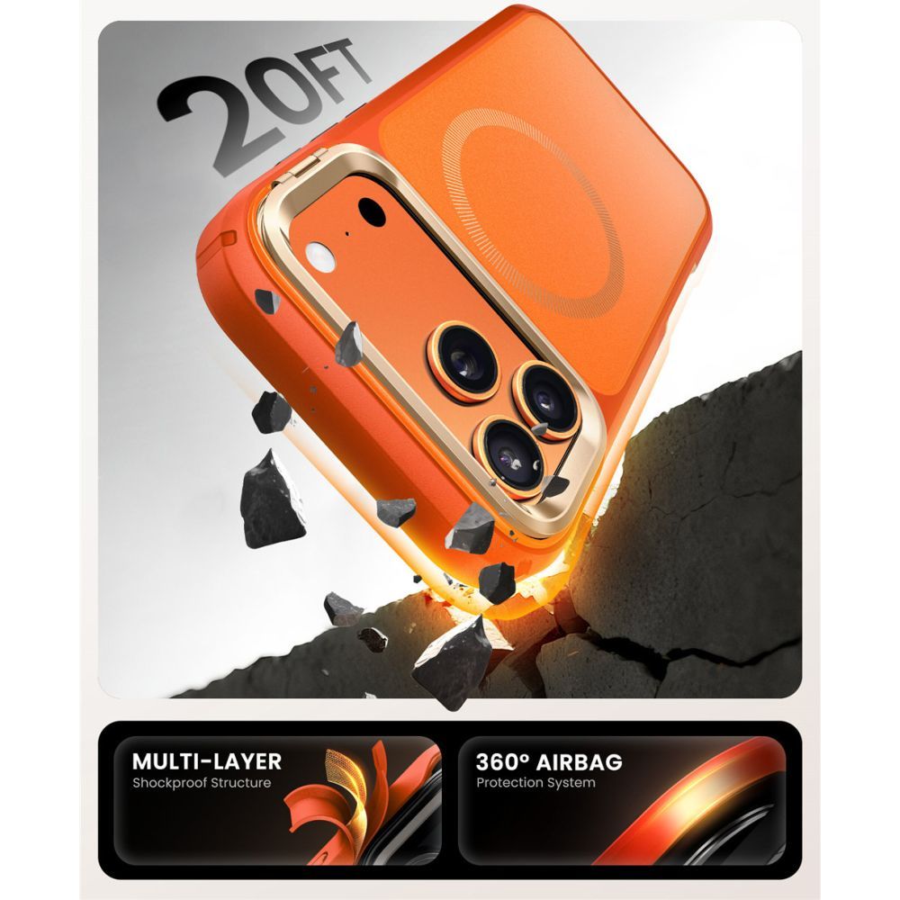 Supcase IBLSN Ares Flip MagSafe Maciņš iPhone 17 Pro – oranžs | Phone Case Cover (2)