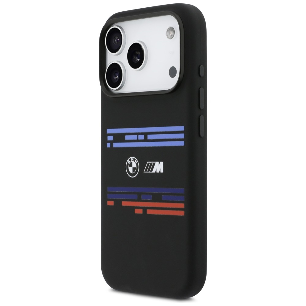 BMW M silikona horizontālo līniju MagSafe vāciņš iPhone 17 Pro tālrunim – melns | Phone Case Cover (0)