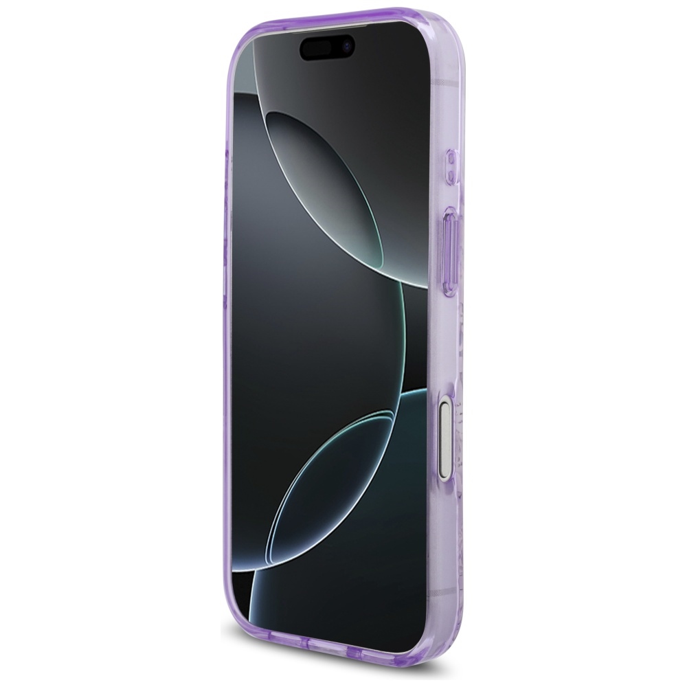 Guess IML Flower & Tonal Circle MagSafe vāciņš iPhone 17 Pro – violets | Phone Case Cover (3)