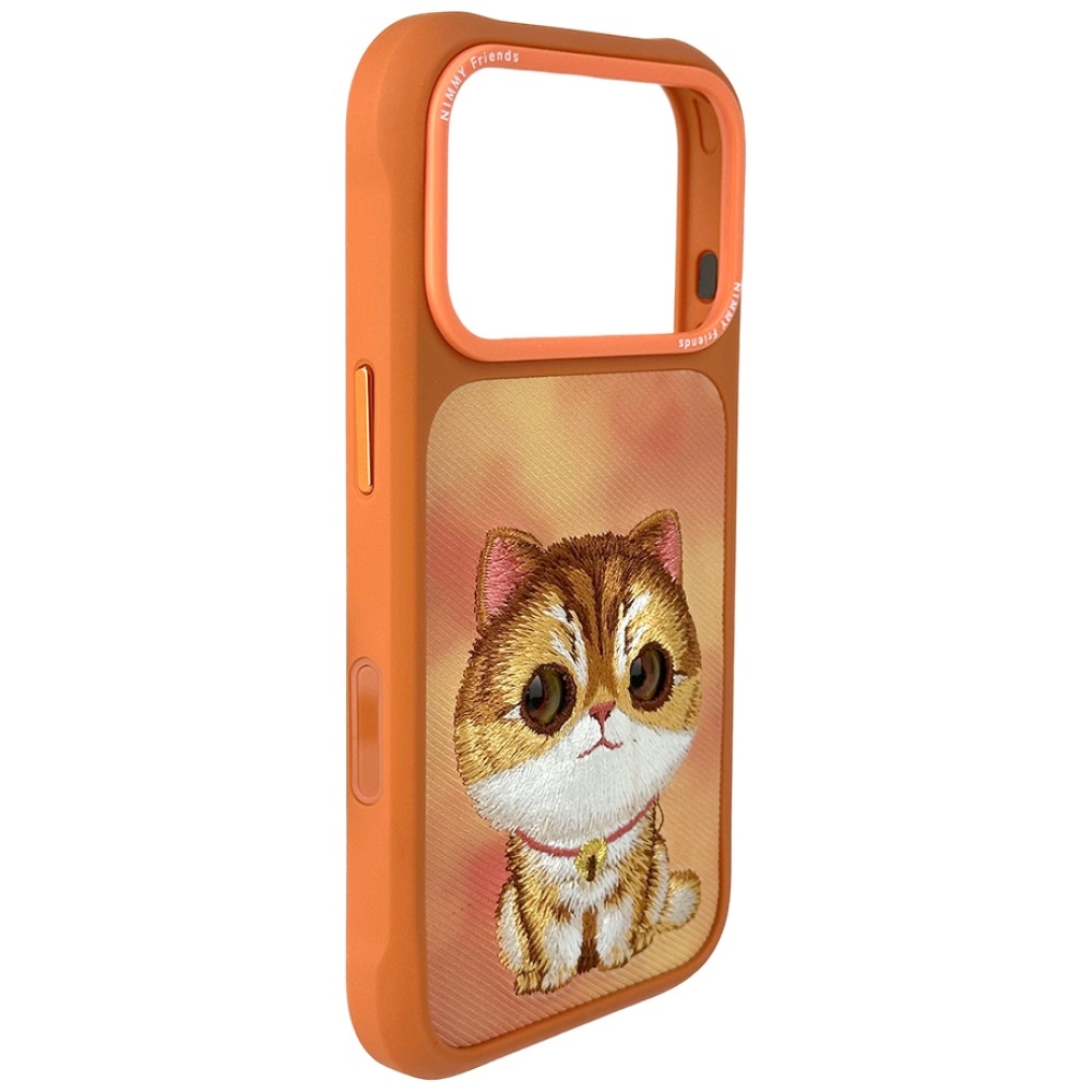 Nimmy Big Eyed Pet 2.0 kaķa vāciņš iPhone 17 Pro – oranžs | Phone Case Cover (2)