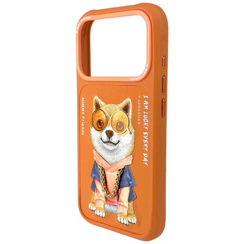 Nimmy Glasses Cool Dog iPhone 17 Pro vāciņš – oranžs | Phone Case Cover (2)
