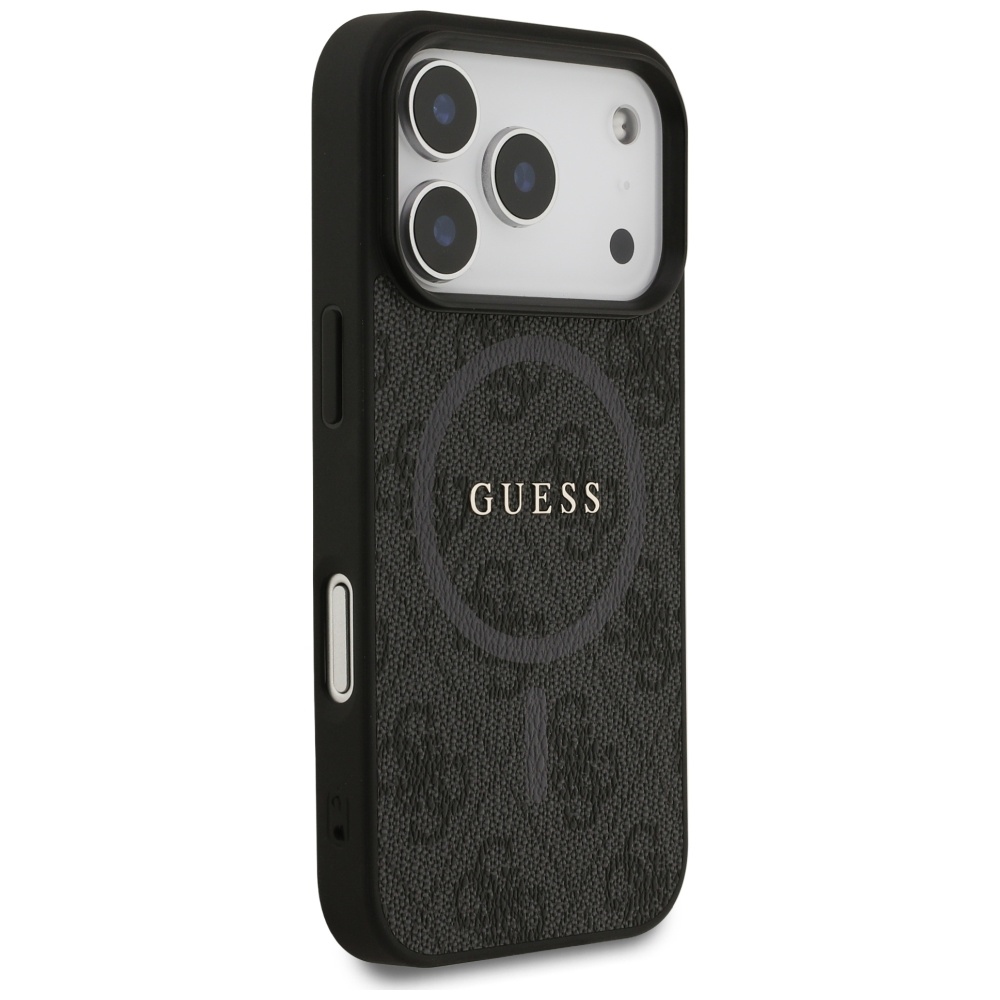 Guess 4G Ring Classic Logo MagSafe vāciņš iPhone 17 Pro telefonam – melns | Phone Case Cover (2)