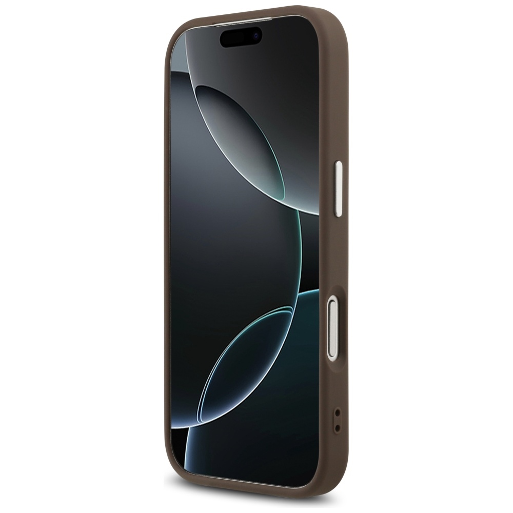Guess 4G Big 4G Classic Logo maciņš iPhone 17 Pro brūns - sudrabs | Phone Case Cover (3)