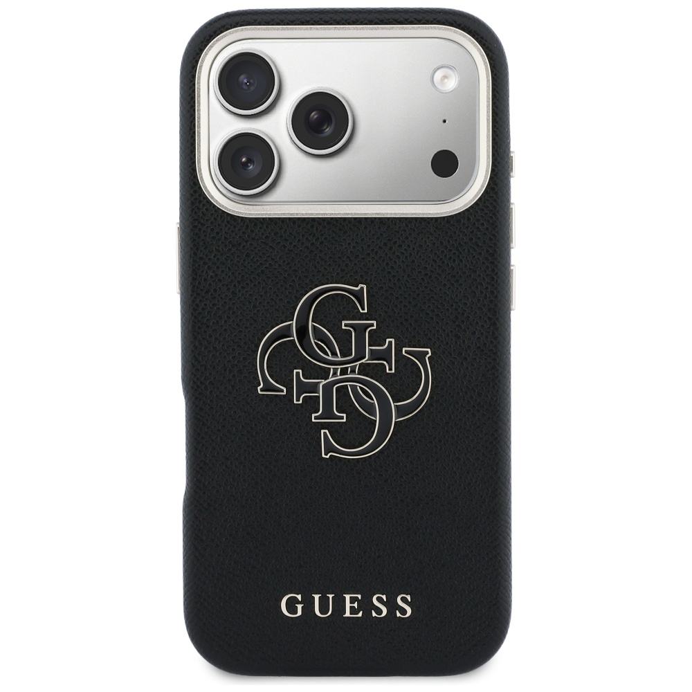 Guess FW Resin Logo maciņš iPhone 17 Pro tālrunim – melns | Phone Case Cover (1)