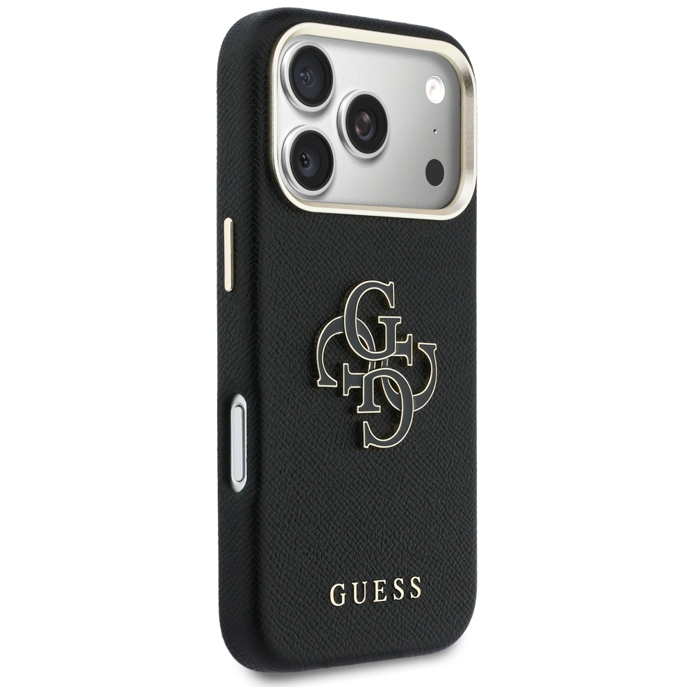 Guess FW Resin Logo maciņš iPhone 17 Pro tālrunim – melns | Phone Case Cover (2)