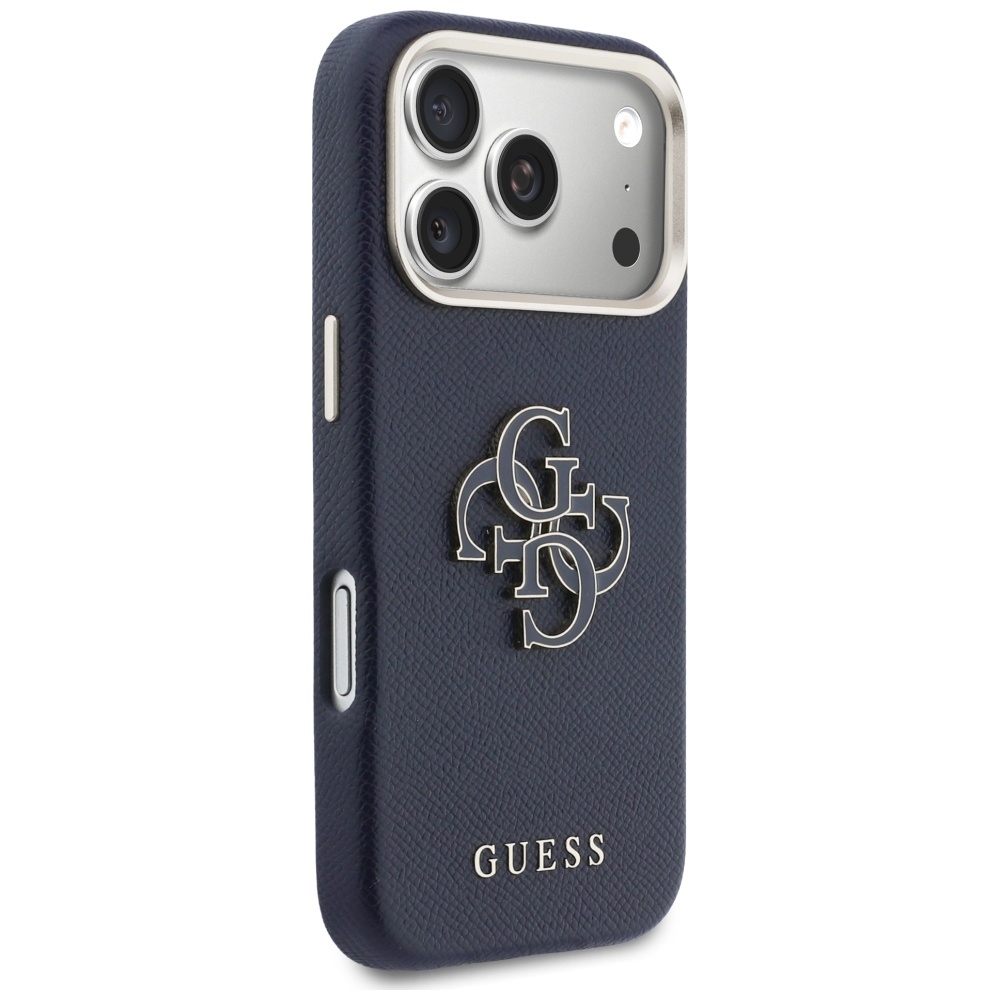 Guess FW Resin Logo vāciņš iPhone 17 Pro telefonam – zils | Phone Case Cover (2)