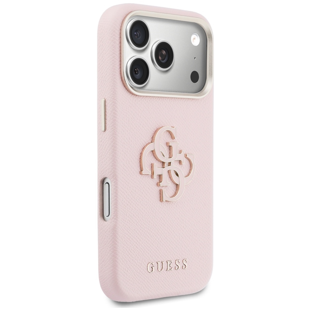Guess FW sveķu logotipa vāciņš iPhone 17 Pro telefonam – rozā | Phone Case Cover (2)
