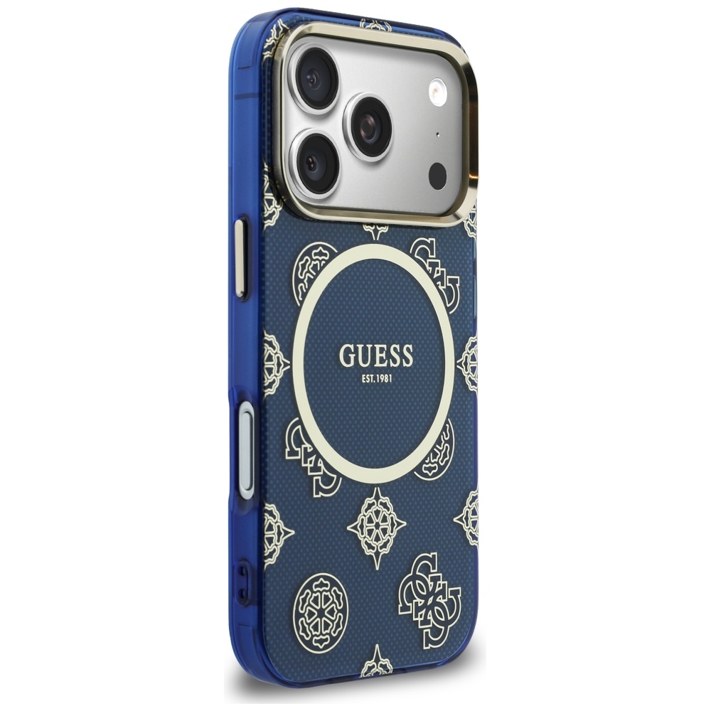 Guess IML Peony Dot MagSafe MagCase iPhone 17 Pro telefonam – zils | Phone Case Cover (2)