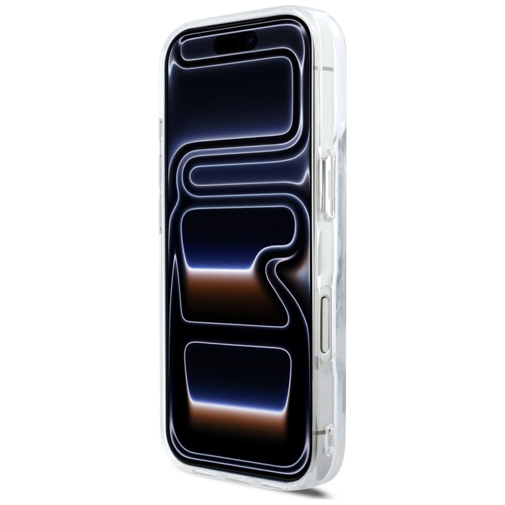 Karl Lagerfeld šķidrās gliteru Karl Script Logo MagSafe vāciņš iPhone 17 Pro – caurspīdīgs | Phone Case Cover (3)