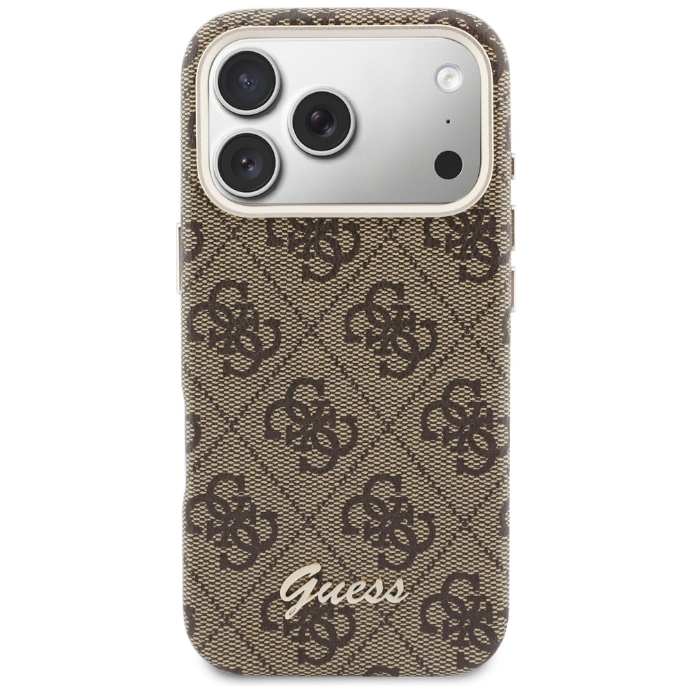 Guess 4G Script MagSafe MagCase iPhone 17 Pro telefonam – brūns | Phone Case Cover (1)