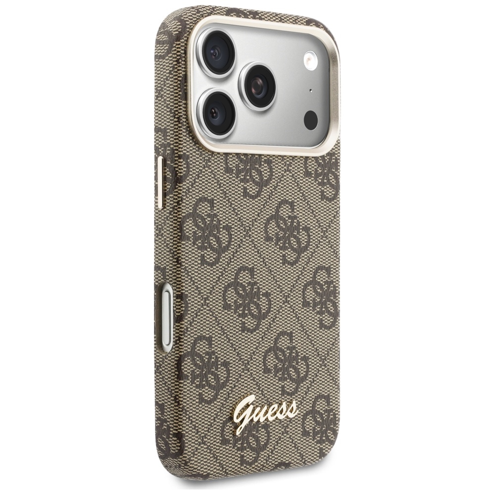 Guess 4G Script MagSafe MagCase iPhone 17 Pro telefonam – brūns | Phone Case Cover (2)