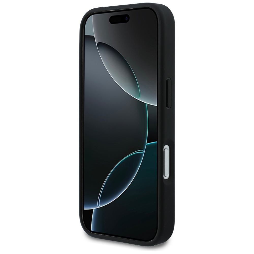 Karl Lagerfeld Rhinestones Karl&Choupette piespraužamais maciņš iPhone 17 Pro telefonam – melns | Phone Case Cover (3)