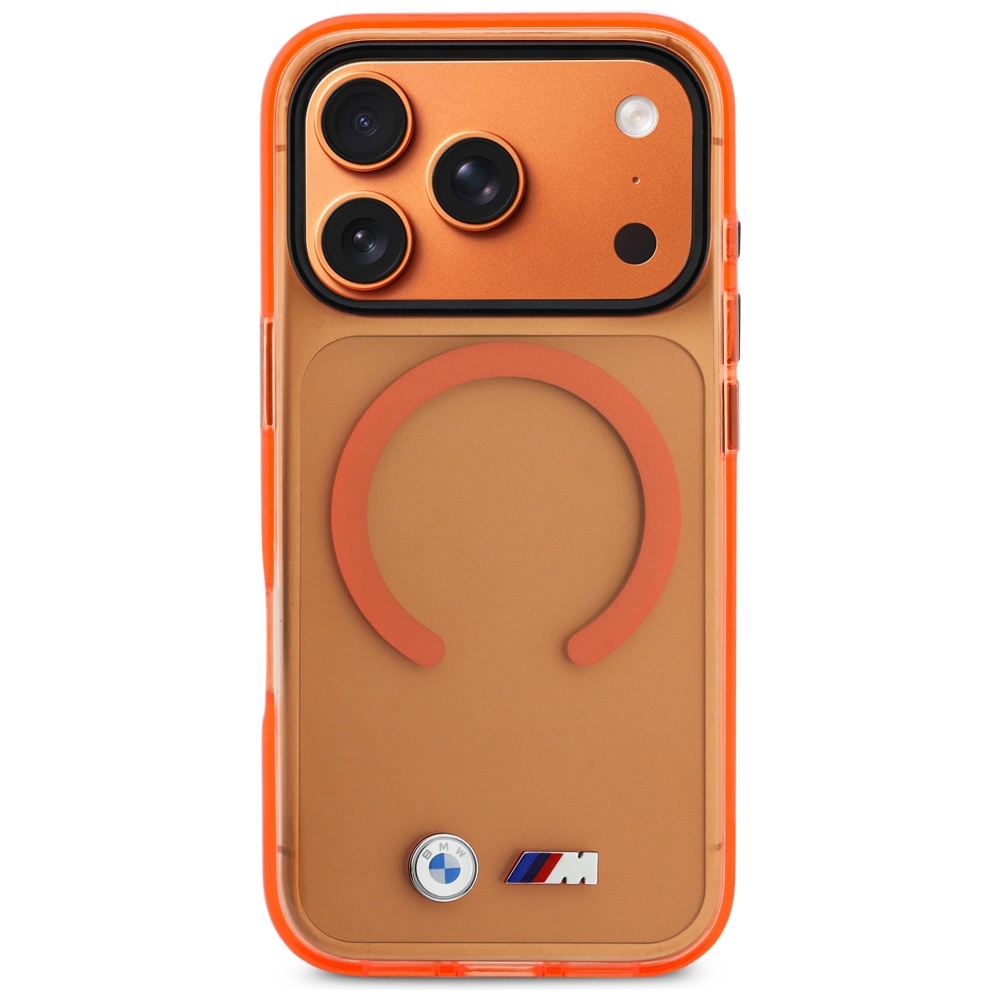 BMW M IML metāla logo MagSafe vāciņš iPhone 17 Pro telefonam – Pro Orange | Phone Case Cover (1)