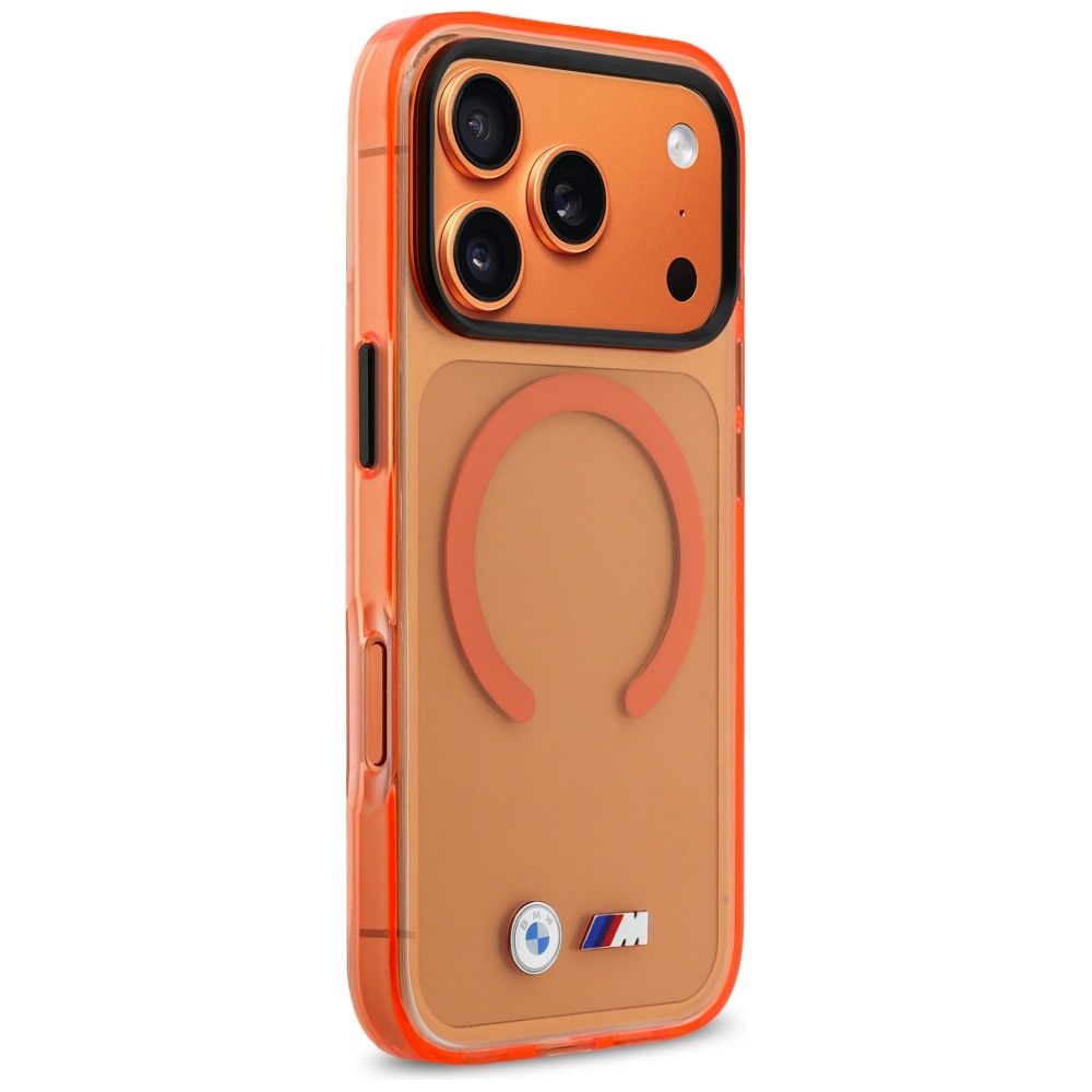 BMW M IML metāla logo MagSafe vāciņš iPhone 17 Pro telefonam – Pro Orange | Phone Case Cover (2)