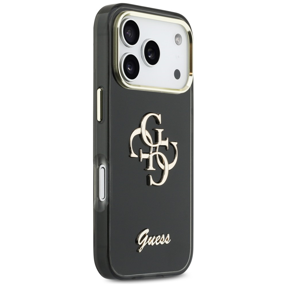 Guess IML 4G Script Metal vāciņš iPhone 17 Pro – melns | Phone Case Cover (2)