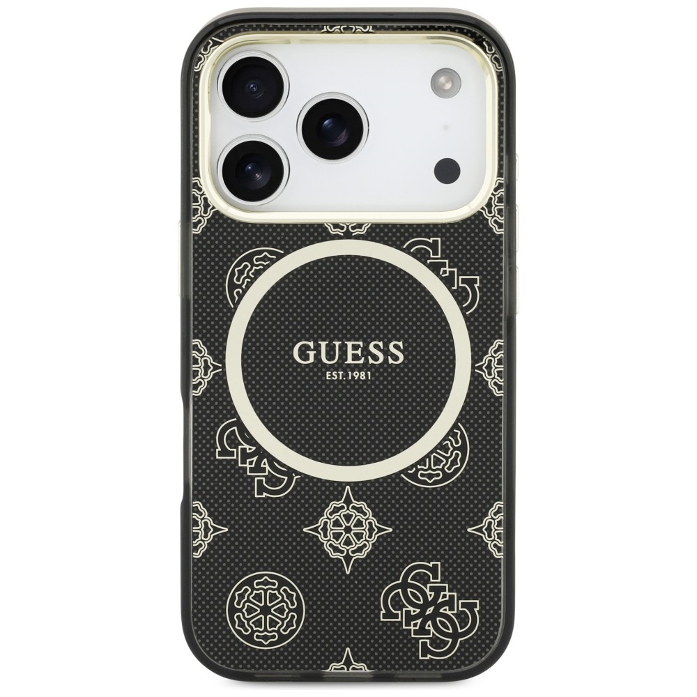 Guess IML Peony Dot MagSafe MagCase iPhone 17 Pro telefonam – melns | Phone Case Cover (1)
