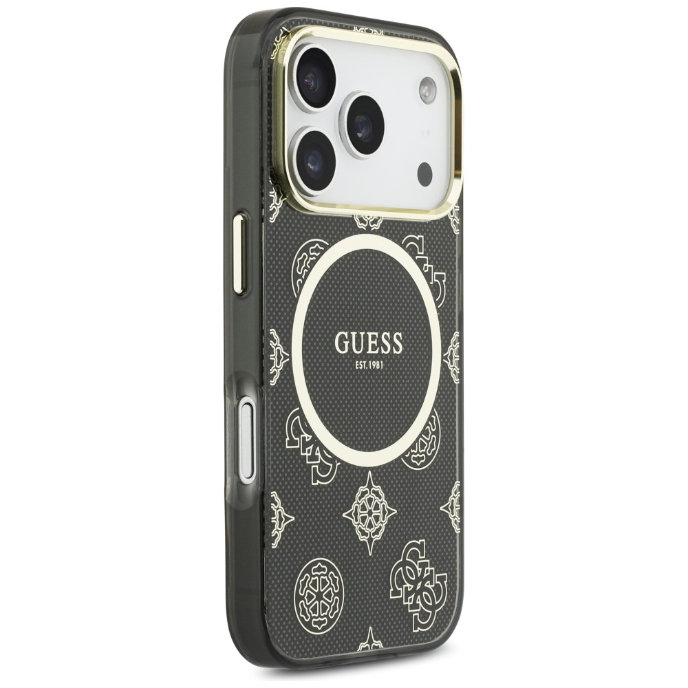 Guess IML Peony Dot MagSafe MagCase iPhone 17 Pro telefonam – melns | Phone Case Cover (2)