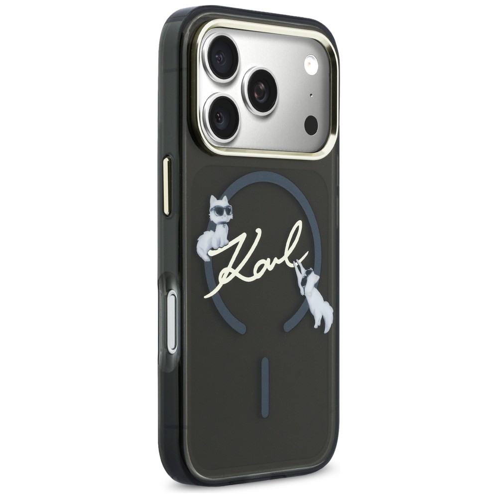 Karl Lagerfeld IML Choupettes Karl Script Logo MagSafe maciņš ar MagSafe iPhone 17 Pro telefonam – melns | Phone... (2)