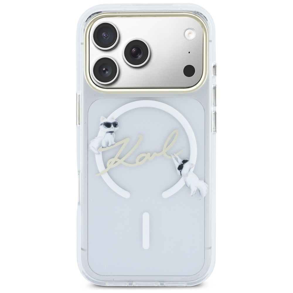 Karl Lagerfeld IML Choupettes Karl Script Logo MagSafe maks iPhone 17 Pro ar MagSafe – caurspīdīgs | Phone Case... (1)