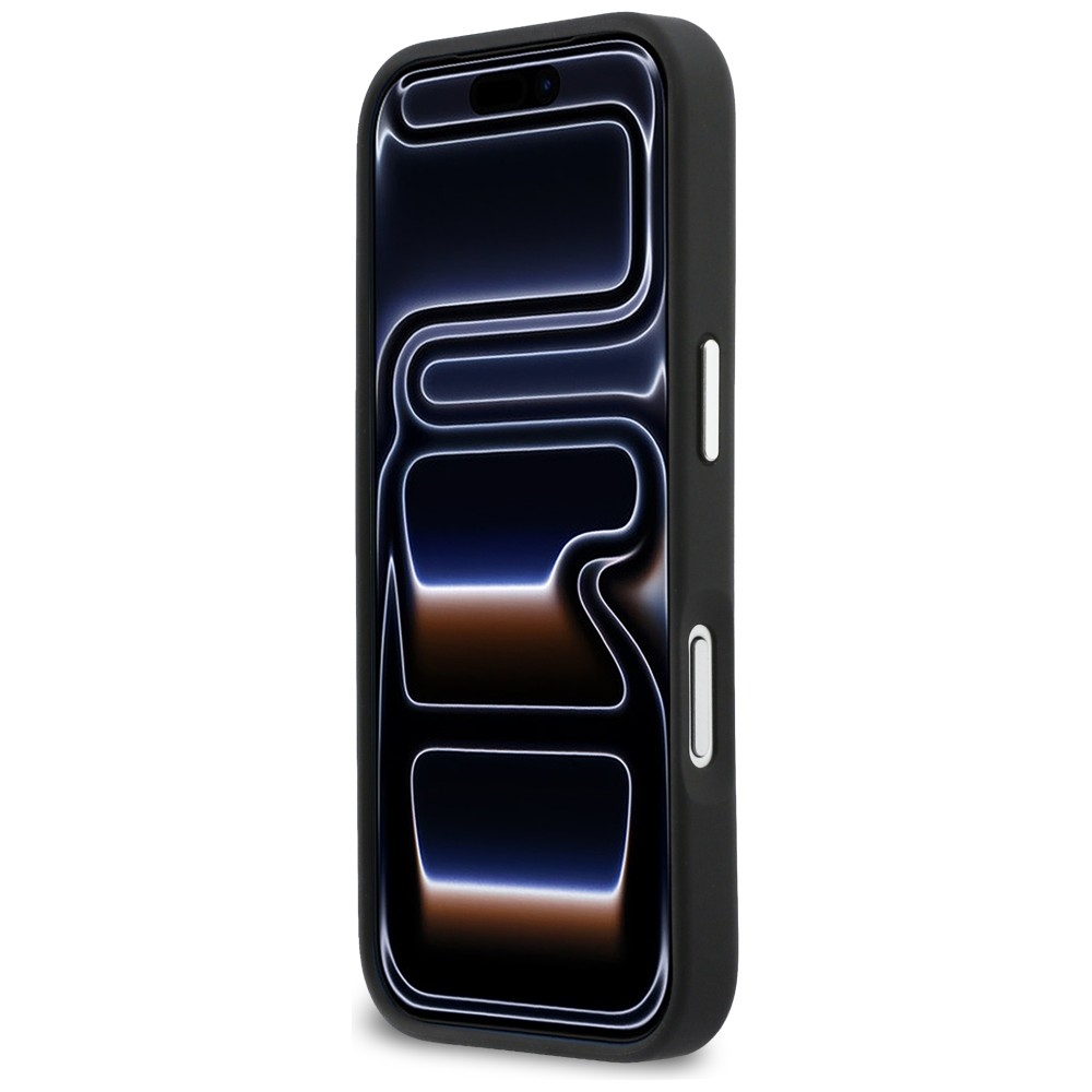 Karl Lagerfeld IML Glitter KL Diamond Logo vāciņš iPhone 17 Pro telefonam – melns | Phone Case Cover (3)