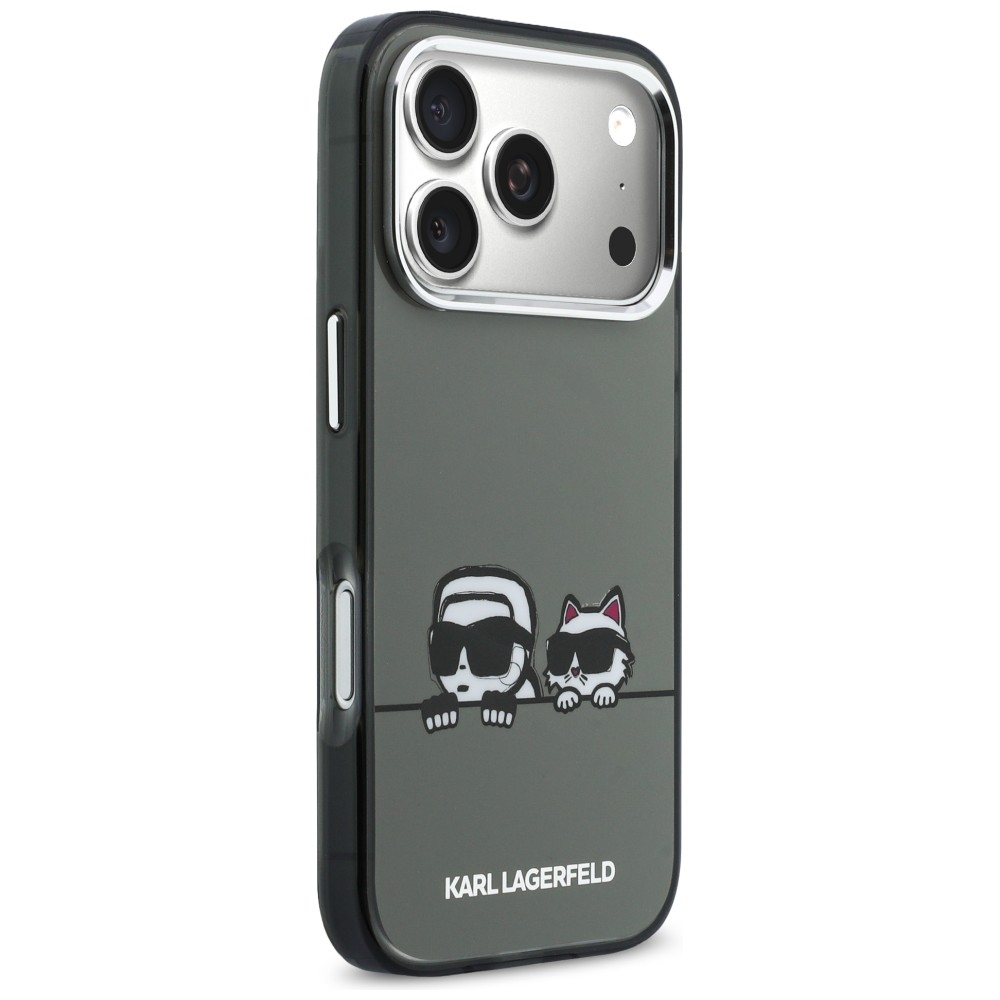 Karl Lagerfeld IML Karl & Choupette Peekaboo Logo MagSafe magnētiskais maciņš iPhone 17 Pro – melns | Phone Case... (2)