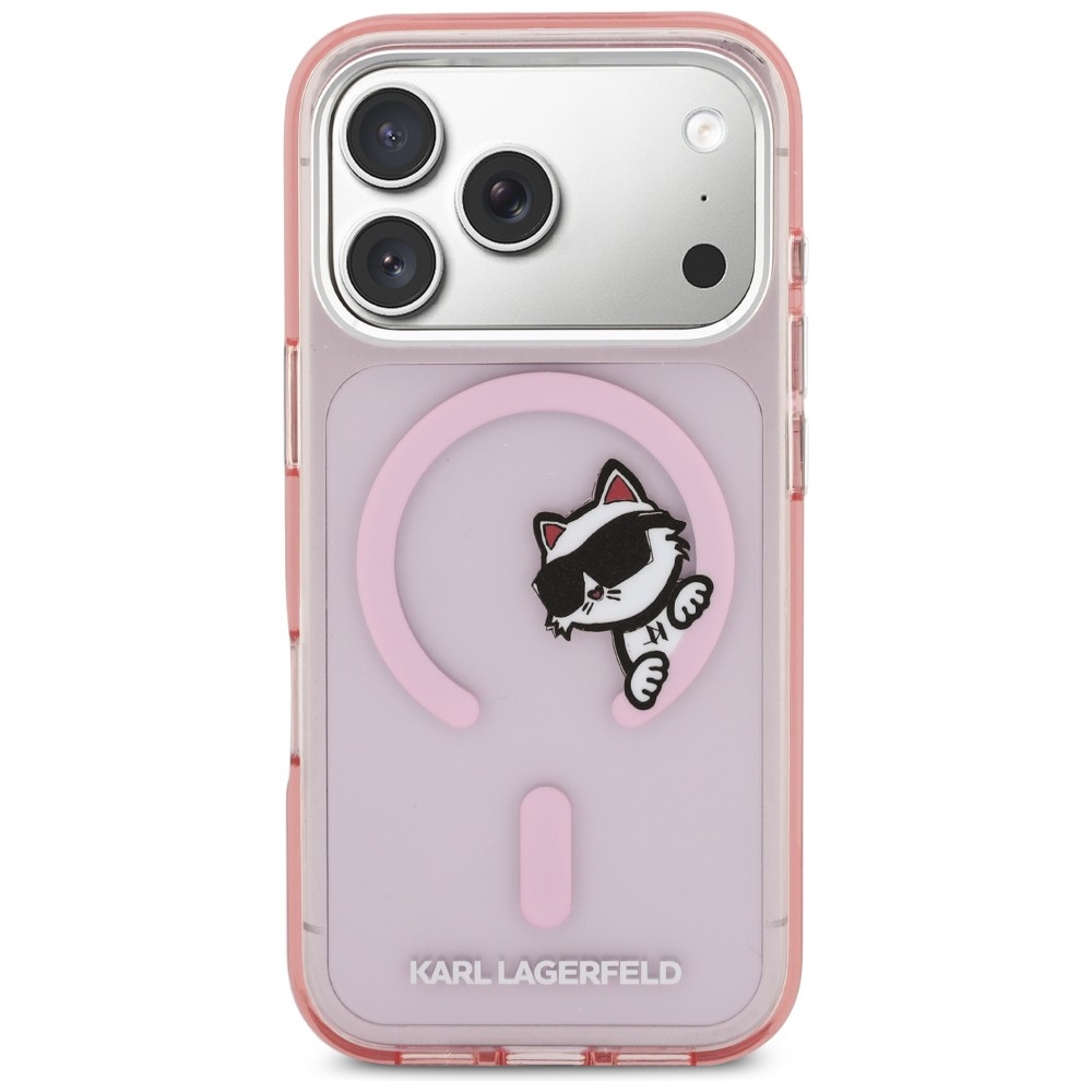 Karl Lagerfeld IML Peekaboo MagSafe Maciņš ar MagSafe iPhone 17 Pro tālrunim – rozā | Phone Case Cover (1)