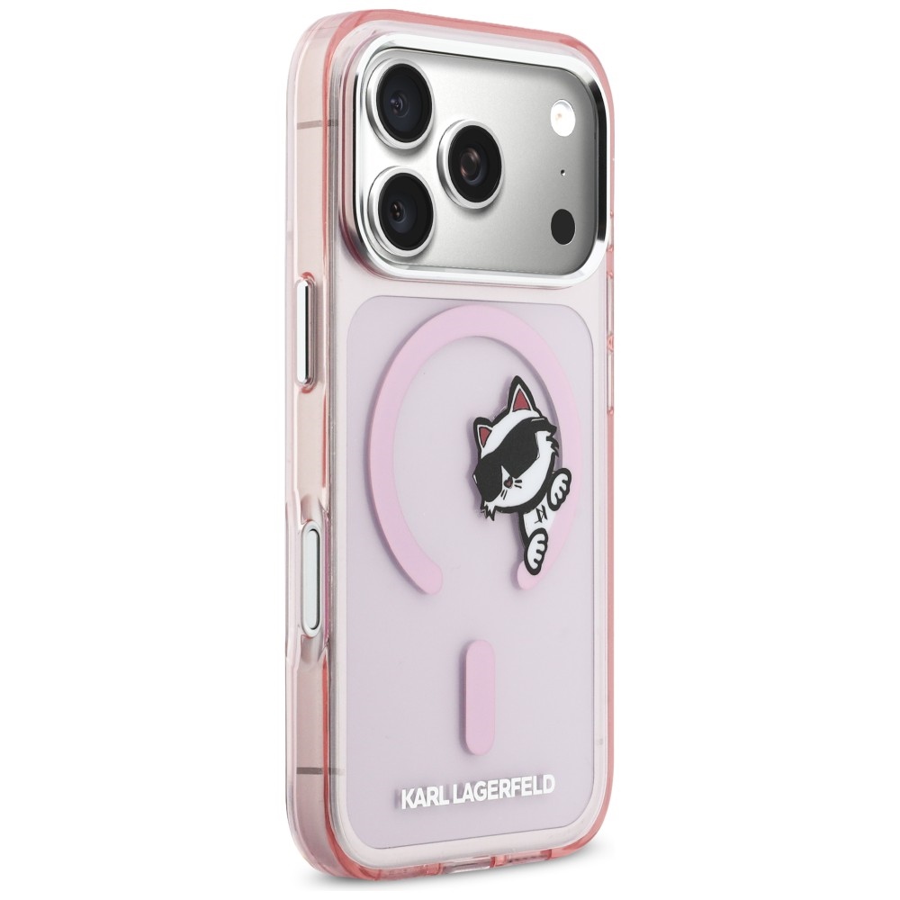 Karl Lagerfeld IML Peekaboo MagSafe Maciņš ar MagSafe iPhone 17 Pro tālrunim – rozā | Phone Case Cover (2)