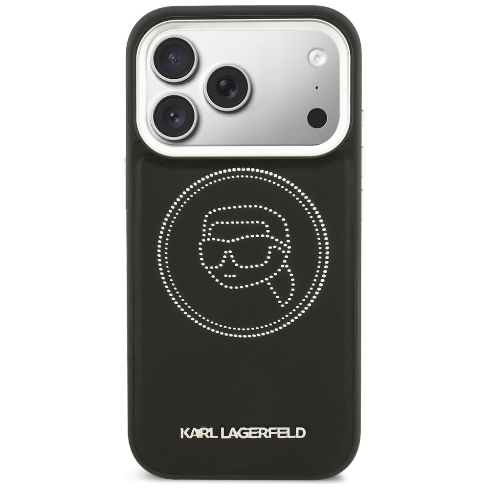 Karl Lagerfeld K Head Point Logo MagSafe Magsafe vāciņš iPhone 17 Pro telefonam – melns | Phone Case Cover (1)