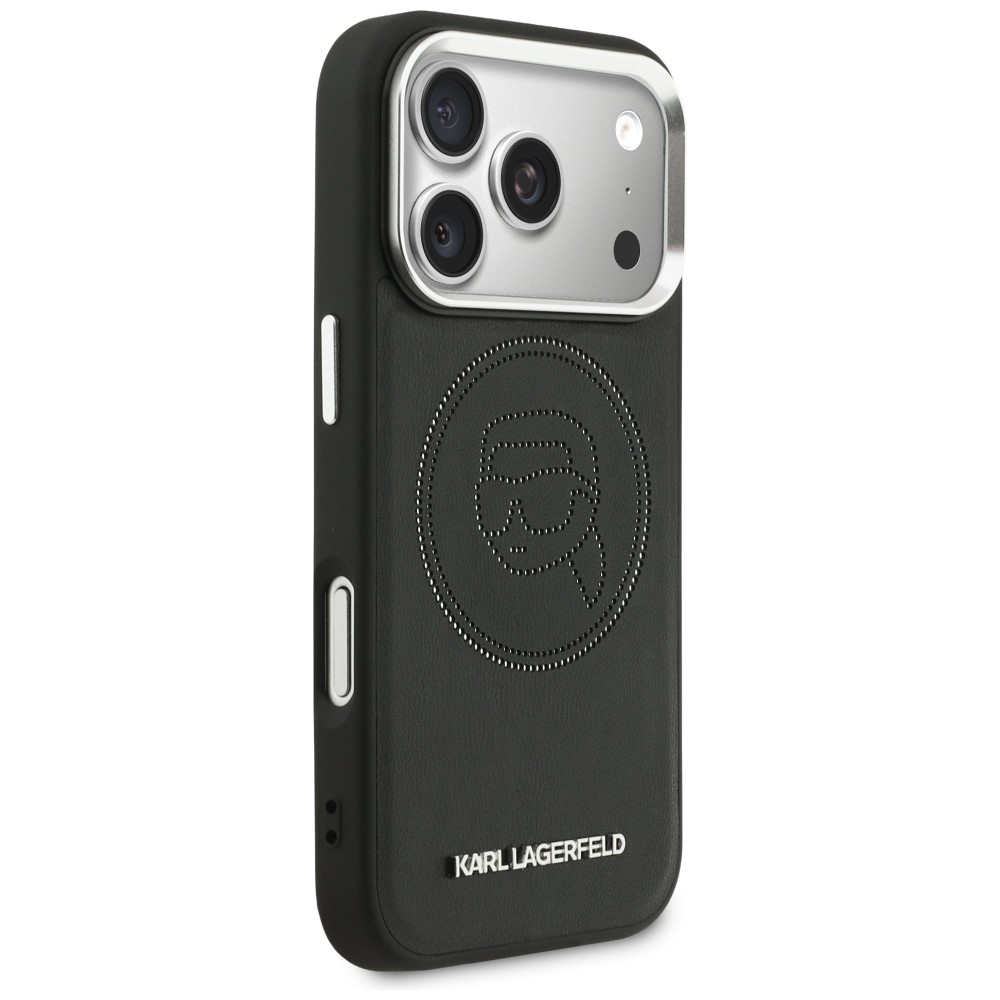 Karl Lagerfeld K Head Point Logo MagSafe Magsafe vāciņš iPhone 17 Pro telefonam – melns | Phone Case Cover (2)