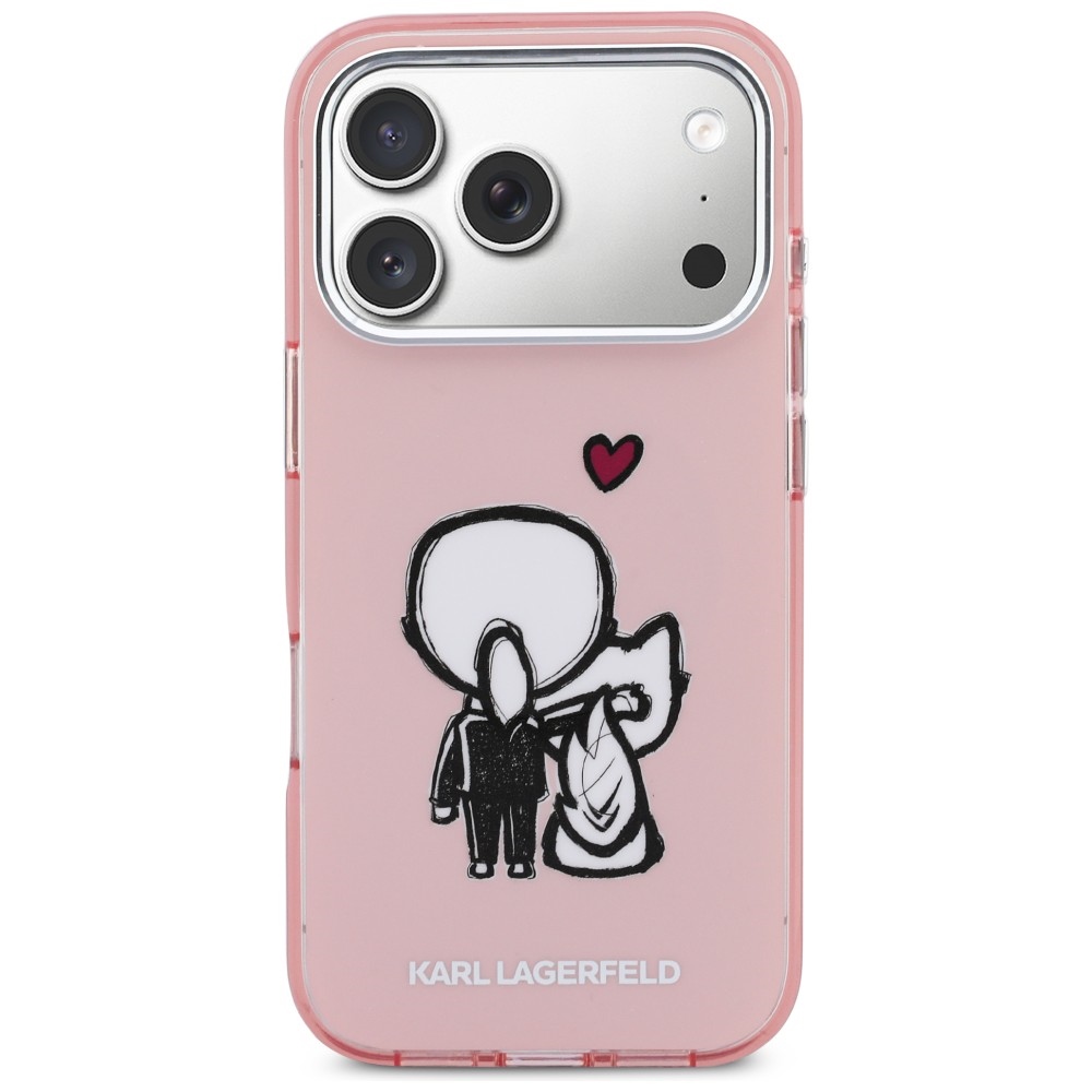 Karl Lagerfeld Karl & Choupette MagSafe aizmugurējais vāciņš iPhone 17 Pro – rozā | Phone Case Cover (1)