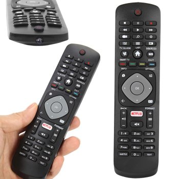 Universāla tālvadības pults Philips Smart TV 4K UHD, melna