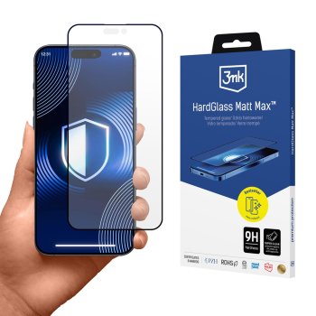 3mk HardGlass Matt Max rūdītais stikls iPhone 17 Pro | Tempered Glass