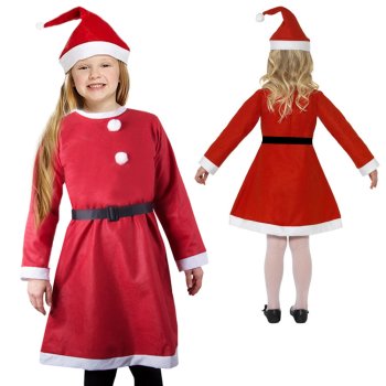Santa Claus Salaveča kostīms kleita ar cepir meitenei | Costume for girl