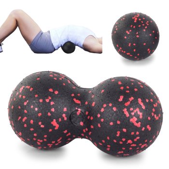 Masāžas Kustību Bumba + Cietā Dubultā Bumba Jogai Fitnesam Terapijai Relaksācijai, Komplekts, Dažādas krāsas | Set of Massage Balls