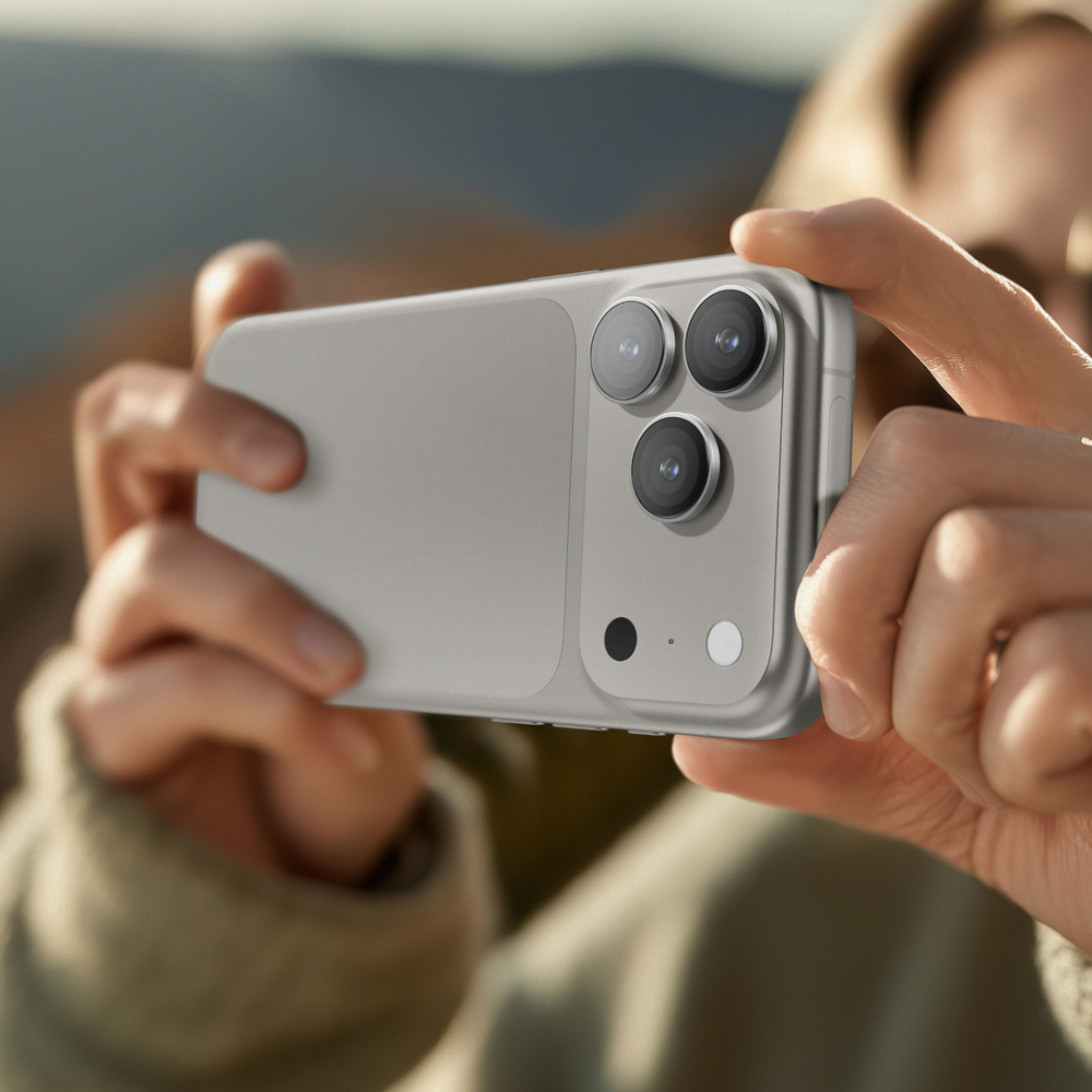 AmazingThing Sapphire kameras stikls iPhone 17 Pro / Max - ar sudraba rāmi | Camera Glass With Silver Frame (2)