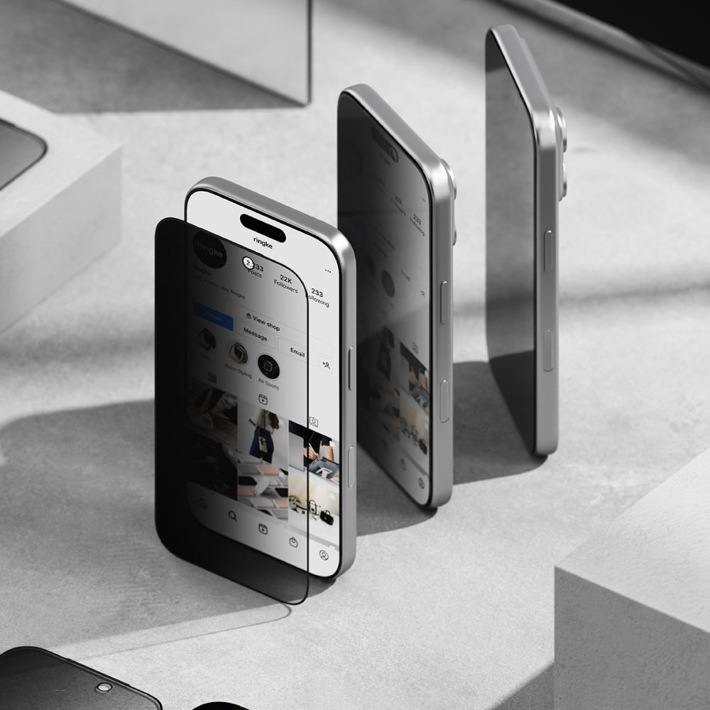 Ringke Easy Slide privātuma stikls, 2 gab., iPhone 17 Pro Max (1)