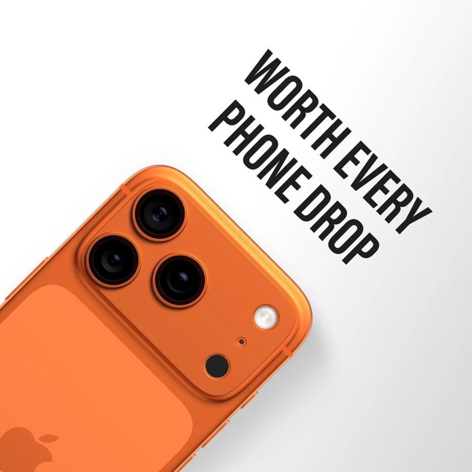 PanzerGlass Fender rūdītā stikla kameras lēcas aizsargs iPhone 17 Pro Max tālrunim – oranžs | Camera Glass... (3)