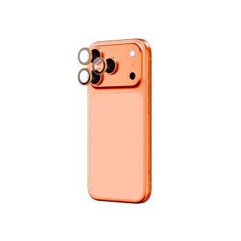 AmazingThing kameras stikla aizsargs iPhone 17 Pro / Pro Max – ar oranžu rāmi | Camera Glass Protector