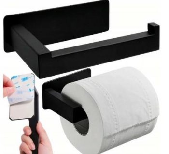 Nerūsējošā tērauda tualetes papīra turētājs, Melns | Toilet Paper Holder
