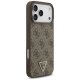 Guess Leather 4G Triangle Strass MagSafe vāciņš iPhone 17 Pro Max - brūns | Phone Case Cover Brown