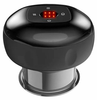 Elektriskā Uzlādējama Vakuuma Masāžas Banka, Melna | Electric Vacuum Massage Bubble Jar